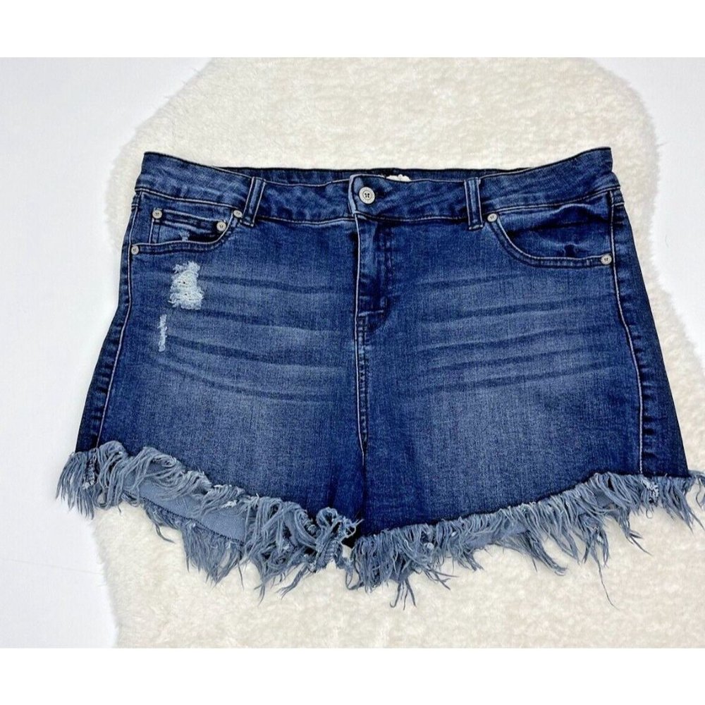 Altar'd State Womens Denim Jean Cutoff Shorts Juniors Size 13/31 Chiara Wash‎